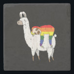 Rolling med Kärlek Llama Gay pride Stenunderlägg<br><div class="desc">Rolling med Kärlek Llama Gay pride</div>