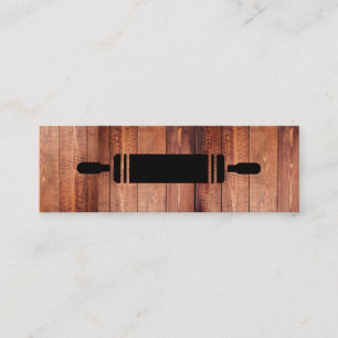 Rolling Pin Wood Mini Visitkort