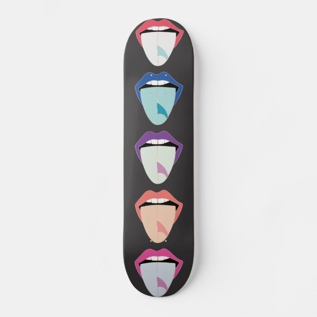 Rolling Stones SurfBoard Tunga Mini Skateboard Bräda 18,5 Cm (Framsida)