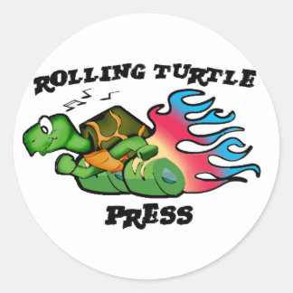Rolling Turtle Press Stickers Runt Klistermärke