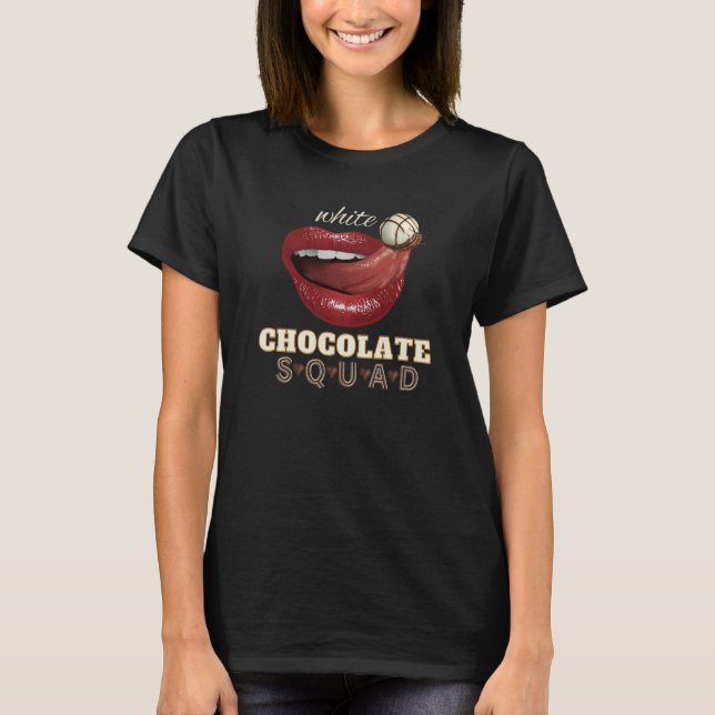 Rolling White Chocolate Chip Gourmand Tongue T Shirt (Framsida)
