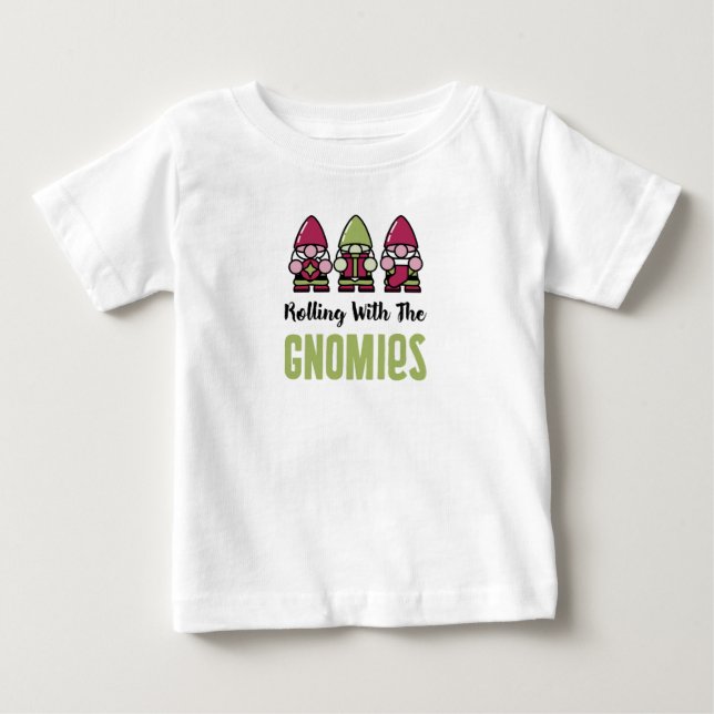 Rolling with the Gnomies Baby T-Shirt (Framsida)