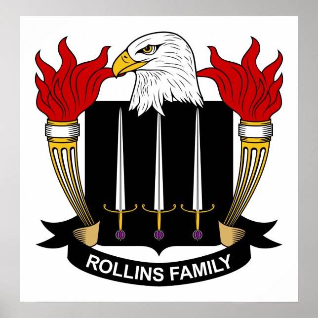 Rollins Family Crest Poster (Framsidan)