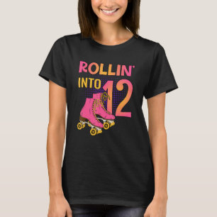 Rollin't 12 Roller Girl 12:e Födelsedagsfest Sk T Shirt
