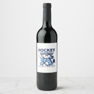 Rolllig hockey vinflaska etikett
