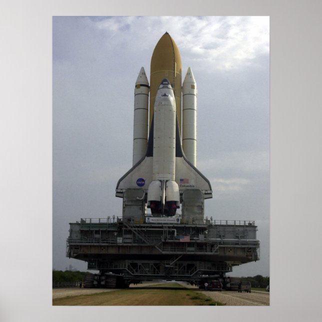 Rollout of Space Shuttle Columbia (STS-109) Poster (Framsidan)