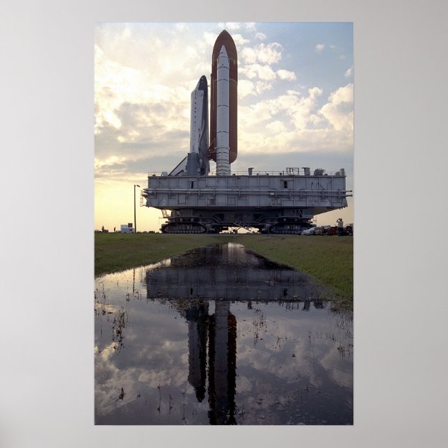 Rollout of Space Shuttle Columbia (STS-55) Poster (Framsidan)
