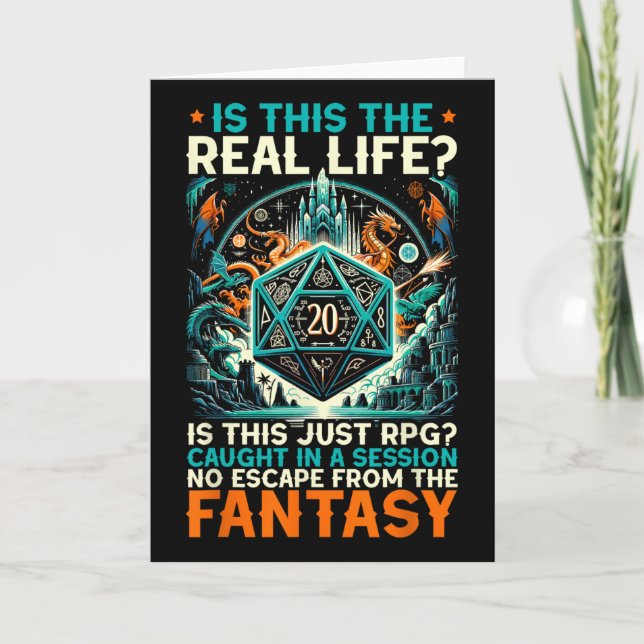 Rollspel Rpg Mästare D20 Brädspel Roligt Rp Kort (Framsida)