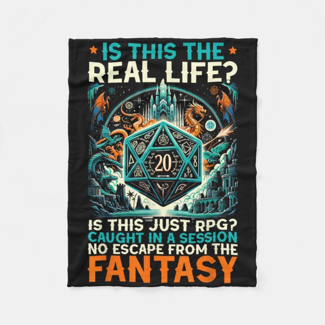 Rollspel Rpg Master D20 Brädspel Roligt Rp Fleecefilt (Framsidan)