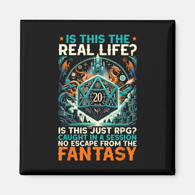 Rollspel Rpg Master D20 Brädspel Roligt Rp Magnet (Framsidan)