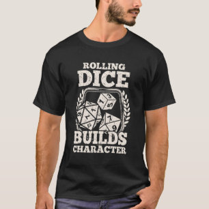 Rollspela Tabletop Spelar rullande Dice Rpg T Shirt