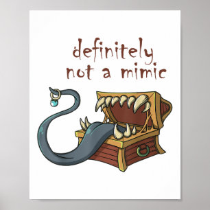Rollspela upp Rpg Mimic Meme Joke Förlovning Bride Poster