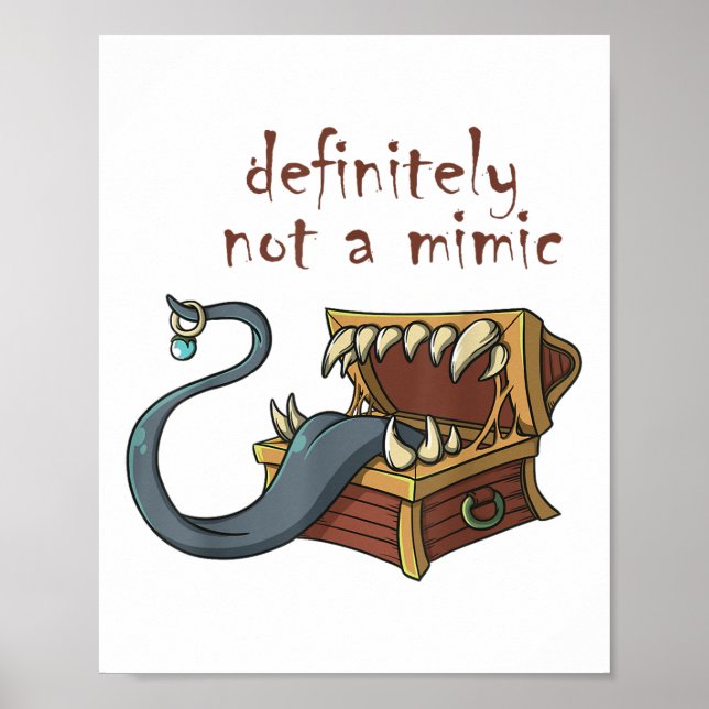 Rollspela upp Rpg Mimic Meme Joke Förlovning Bride Poster (Framsidan)