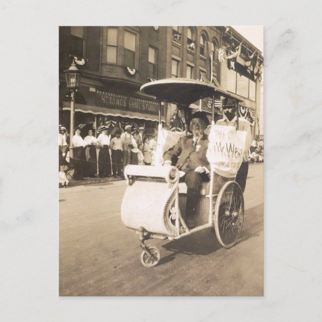 Rollstol, Atlantic City, New jersey Vintage Vykort (Framsida)