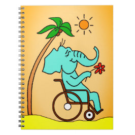 Rollstuhlfahrer Elefant Anteckningsbok