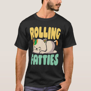 Rollties Cat Funny Kattunge Kitten Älskare Retr T Shirt
