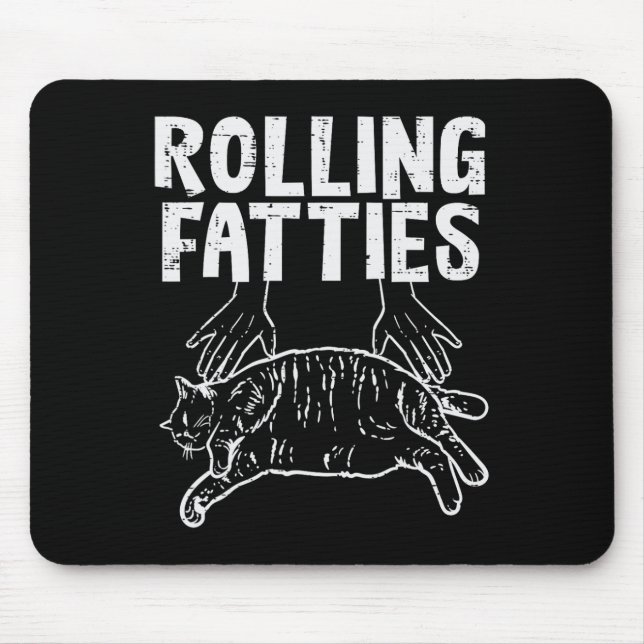 Rollties Cat Funny Tjock Kitten Manar Women Kid Musmatta (Framsidan)