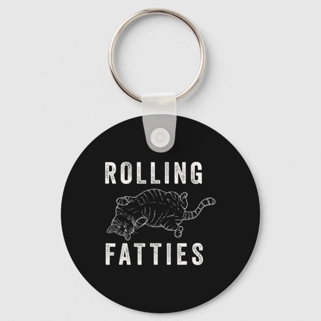 Rollties Chonk Cat Lover Gift Cat Mamma Cat D Nyckelring (Framsida)