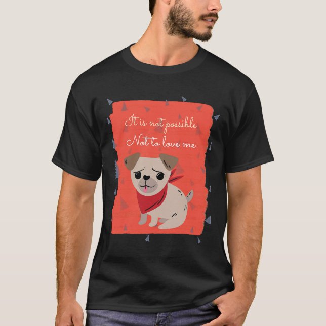 Rolsk kärlek mops 126 t shirt (Framsida)