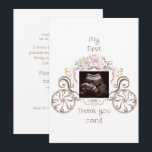 Rolskärra Ultraljud Baby Shower Roligt  Tack Kort<br><div class="desc">Ultraljud Foto Baby Shower Tacksamhetskort.  Barnets Perspektiv.  Tack från barnet.  Prinsesskärra. Vit bakgrund.  Guldtext.  Roligt.</div>