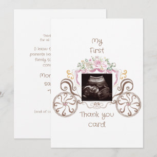 Rolskärra Ultraljud Baby Shower Roligt  Tack Kort