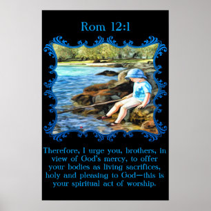 Rom 12:1 Pojke i floden. Poster