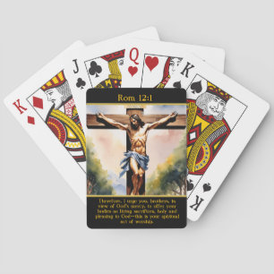 Rom 12:1 Savior ovanför bergshöjder Casinokort