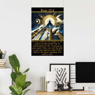 Rom 12:2 Divine light omger Jesus Poster