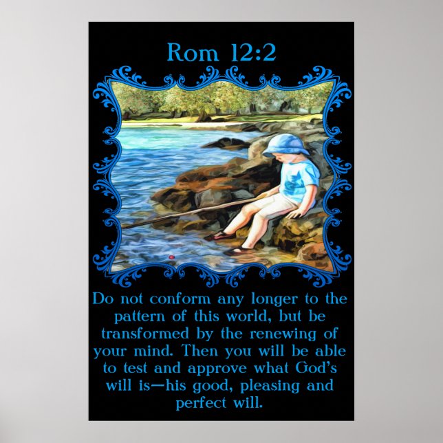 Rom 12:2 Pojke i floden. Poster (Framsidan)