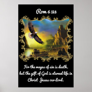Rom 6:23 Med en ålders flytt över landskapet. Poster