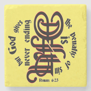 Rom 6:23-stensfärgad underlägg
