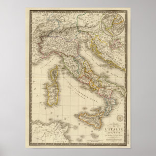 Rom Atlas Karta Poster