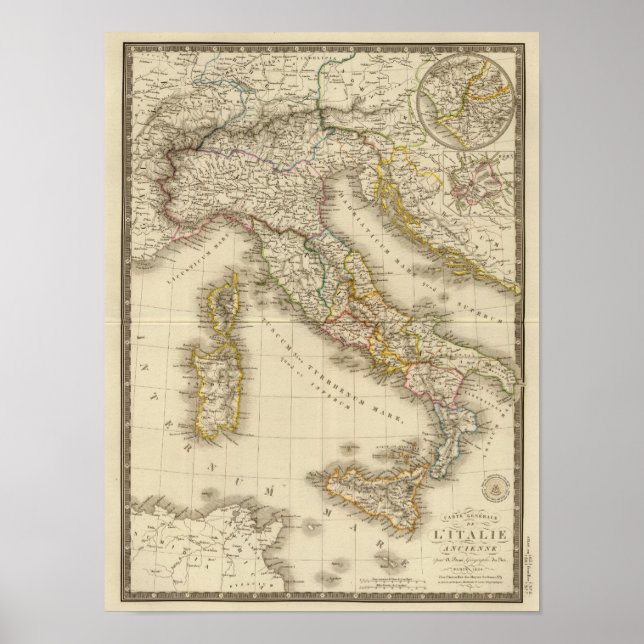 Rom Atlas Karta Poster (Framsidan)