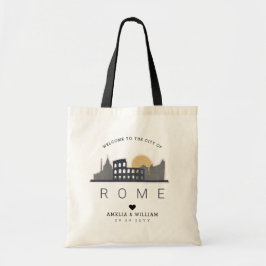Rom Bröllop | Stylized Skyline Tygkasse