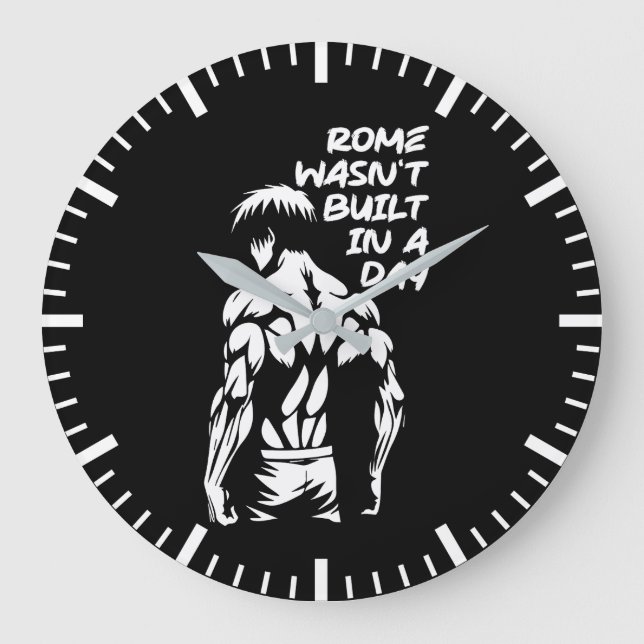 Rom Byggdes inte på en dag - Anime Bodybuilding Stor Klocka (Framsida)