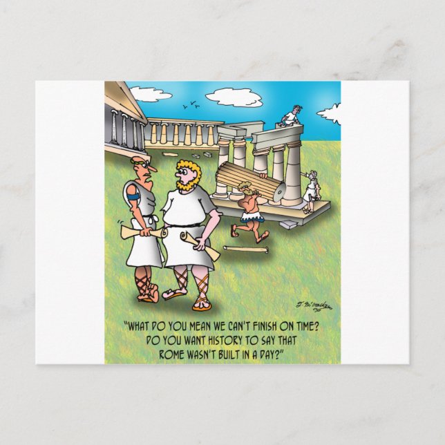 Rom Byggdes inte på en dag? Vykort (Framsida)