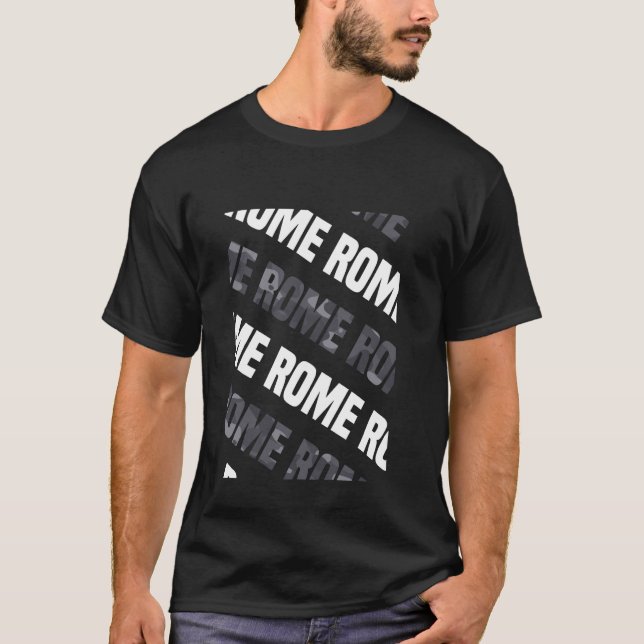 Rom Camo Mönster Grått Camouflage T Shirt (Framsida)