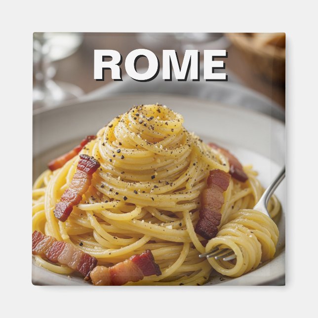 Rom Carbonara Italien Travel Magnet (Framsidan)