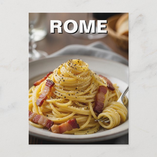 Rom Carbonara Italien Travel Vykort (Framsida)