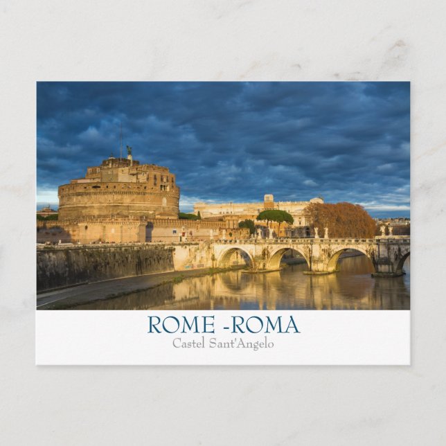 Rom - Castel Sant'Angelo-vykort med text Vykort (Framsida)