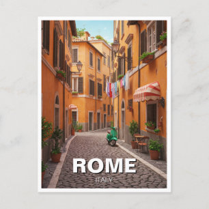 Rom Cobblestone Street Italien Vykort