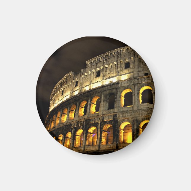 Rom - Coliseum i nattmagnet Magnet (Framsidan)