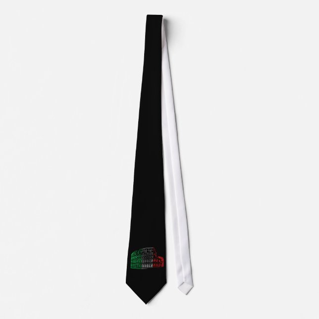 Rom Coliseum italiensk Flagga Black Tie Slips (Framsida)