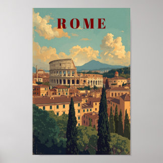 Rom Colosseum Affisch Väggkonst