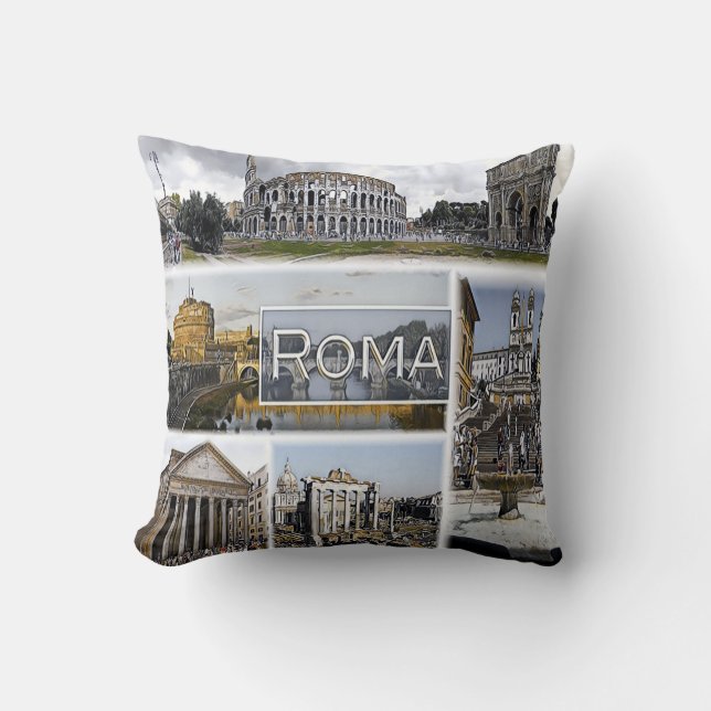 Rom ^ Colosseum - Arch of Constantine - Pantheon Kudde (Framsida)