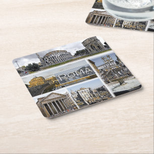 Rom ^ Colosseum - Arch of Constantine - Pantheon Underlägg Papper Kvadrat