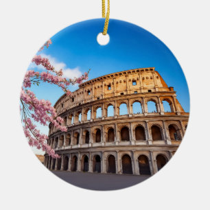 Rom Colosseum Italien Målade Julgransprydnad Keramik