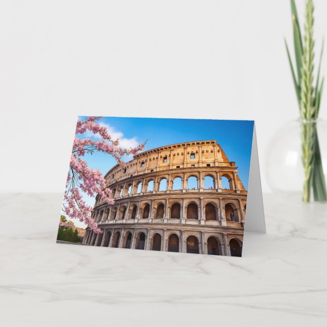 Rom Colosseum Italien Målade Kort (Framsida)