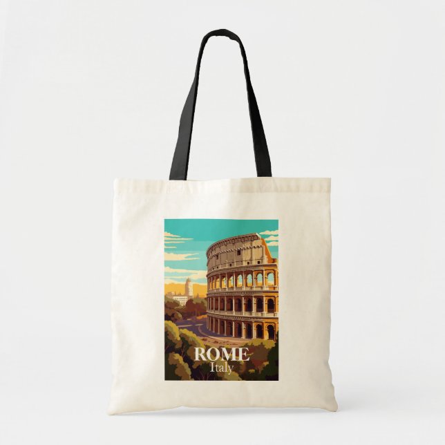 Rom Colosseum Italien Resa Illustration Tygkasse (Framsidan)