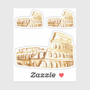 Rom Colosseum Italien Watercolor Klistermärken